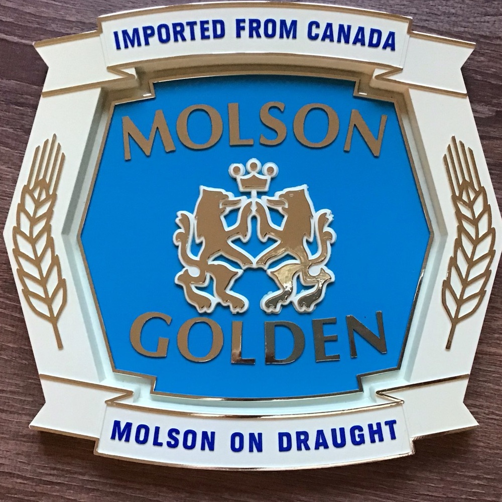 Molson Golden beer sign